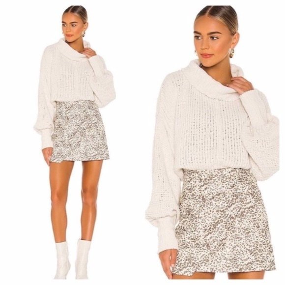 FREE PEOPLE Be Yours Cowl Neck Sweater - Vanilla Bean - NWT - Picture 1 of 6